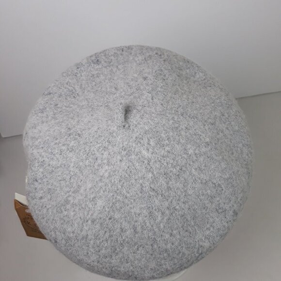 NWT Francesca's K.I.T by EG Wool Beret Gray French Coquette Girl OSFM - Picture 2 of 6